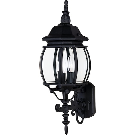 Maxim Lighting Crown Hill 3-Light 8" Wide Black Outdoor Wall Sconce 1033BK